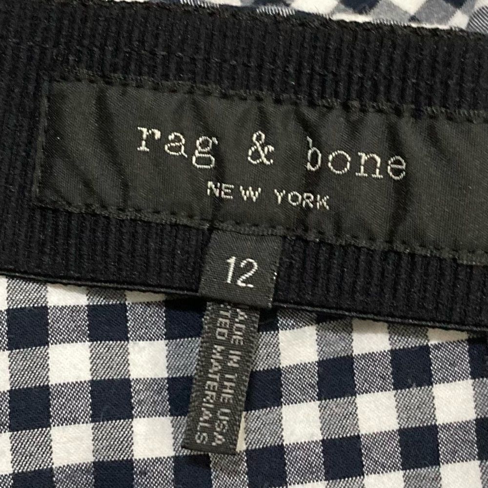 Rag and bone black and white checked black pants size 12 - Picture 5 of 9